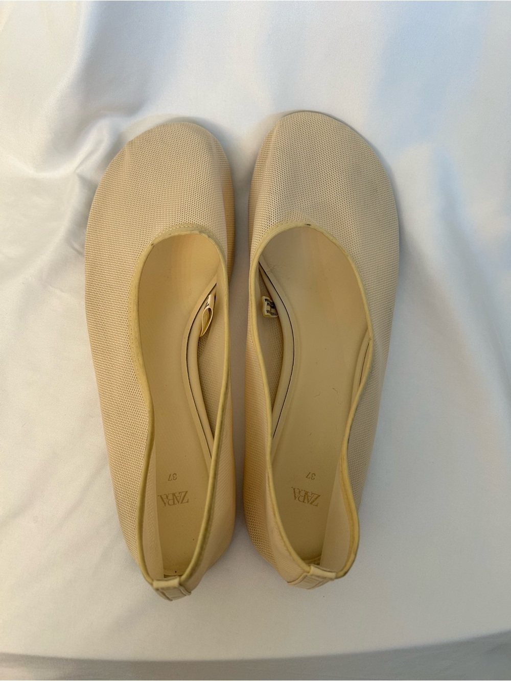 Zara Beige Slip-On Ballet Flats - Picture 7 of 13